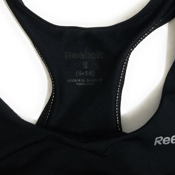 REEBOK Youth Girls Black Sports Bra Size S 8-10 - Picture 3 of 3
